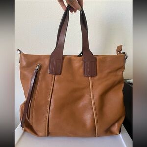 Christopher Kon Brown Leather Tote Bag